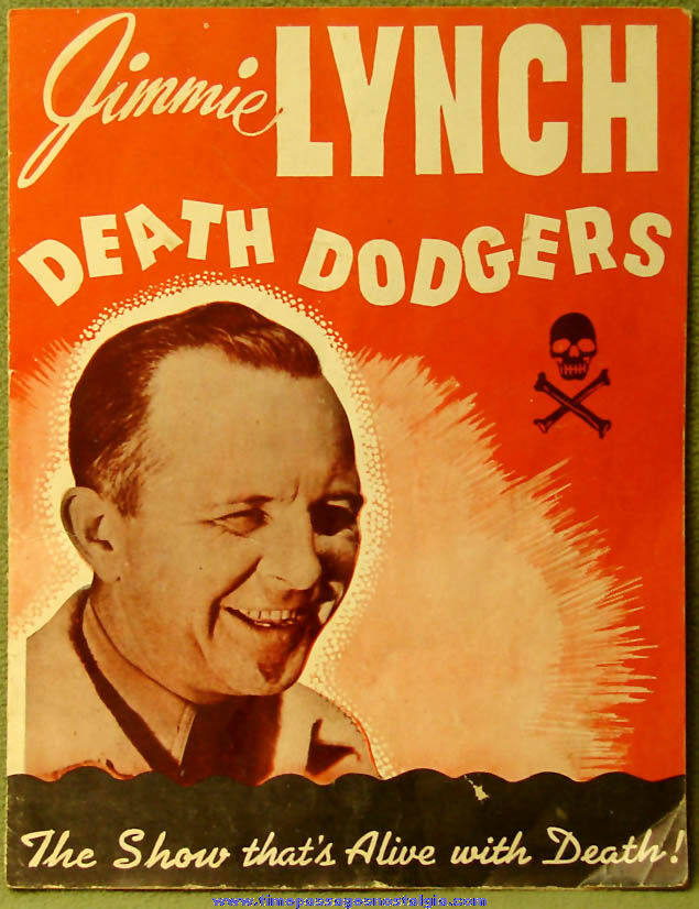 1950 Jimmie Lynch Death Dodgers Dare Devil Show Souvenir Program Magazine