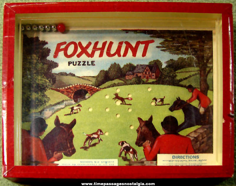 Old Robert Journet & Company Fox Hunt Dexterity Puzzle Game
