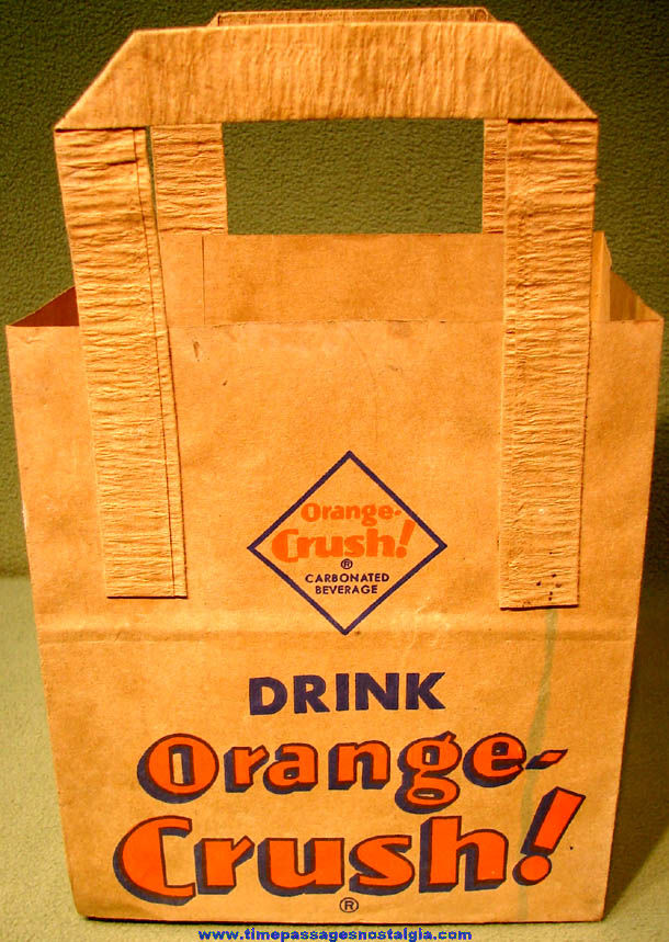 Old Li’l Abner Drink Orange Crush Soda Advertising Grocery Store Paper Bag