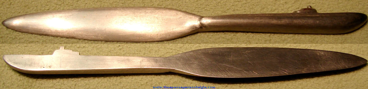 Old United States Navy Submarine Metal Letter Opener