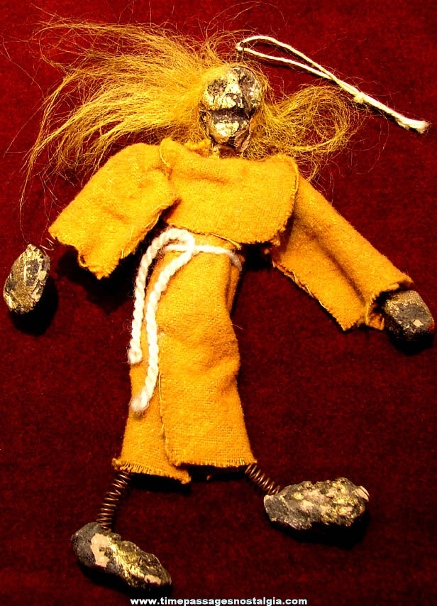 Creepy and Interesting Old Hanging Skeleton Figure or Figurine