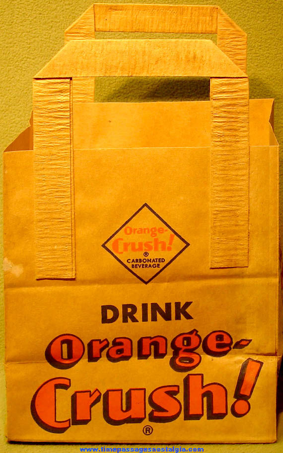 Old Li’l Abner Drink Orange Crush Soda Advertising Grocery Store Paper Bag