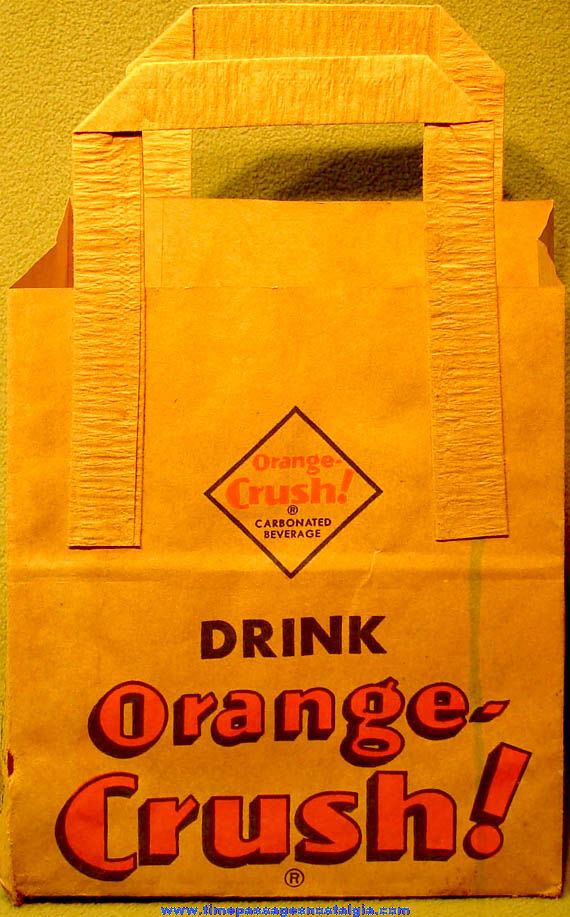 Old Li’l Abner Drink Orange Crush Soda Advertising Grocery Store Paper Bag