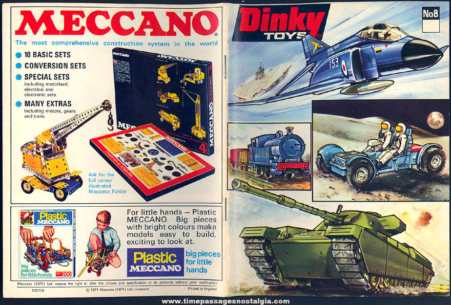 Colorful 1971 Dinky Transportation Toy Advertising Catalog