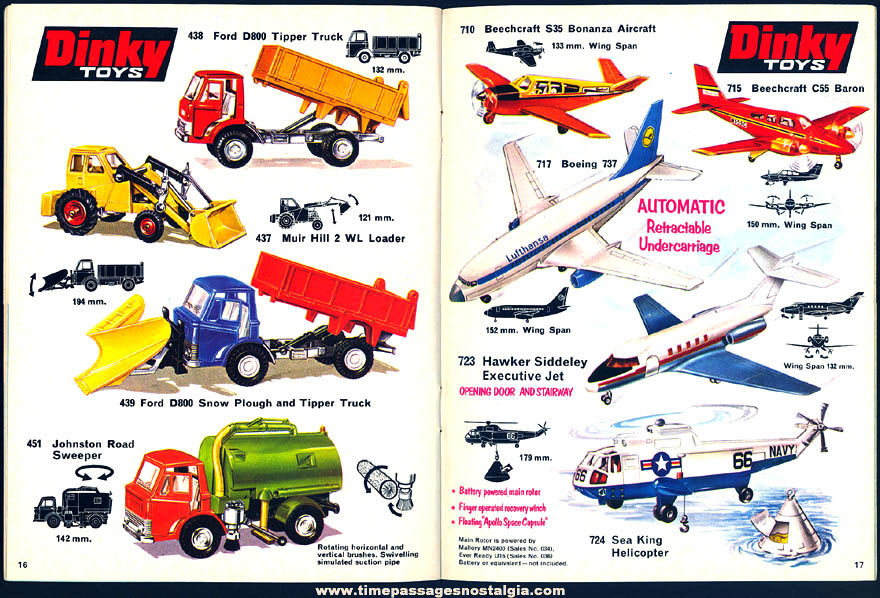 Colorful 1971 Dinky Transportation Toy Advertising Catalog