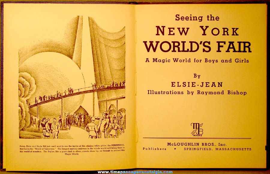 1939 Seeing The New York World’s Fair Book with Punch Out Exhibit Pavilions