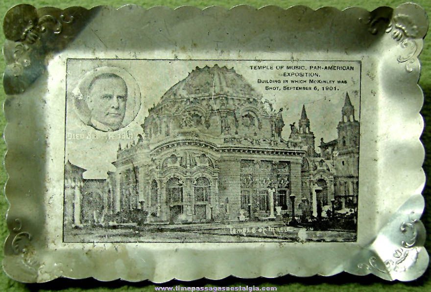 1901 Pan American Exposition U.S. President William McKinley Souvenir Tip Tray
