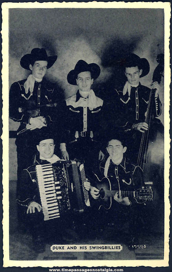 Old Duke and His Swingbillies Country Music Advertising Post Card