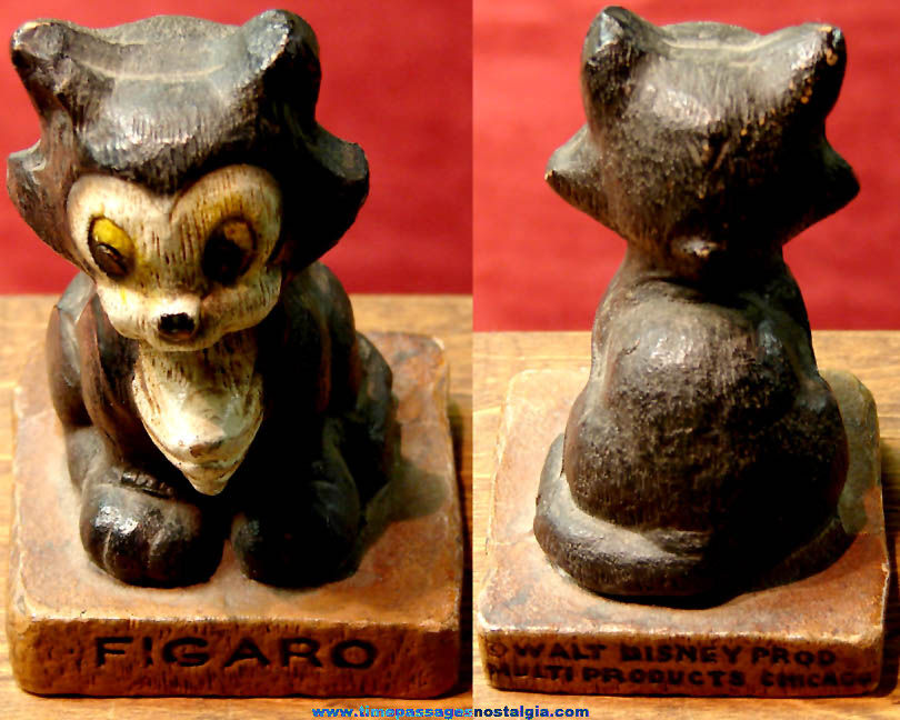 1945 Walt Disney Productions Figaro Cartoon Character Cat Multi Products Figurine