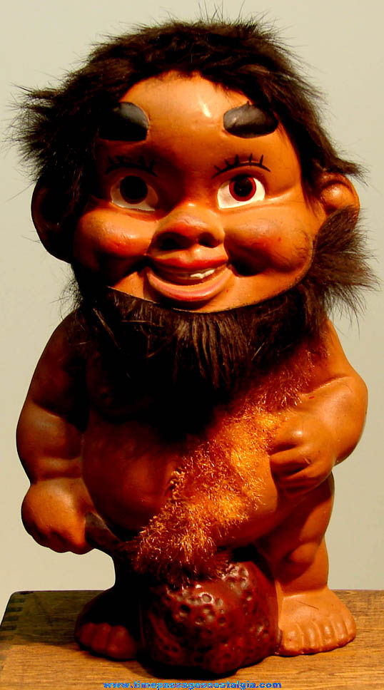 Old Prehistoric Caveman Character Figure Novelty Coin Savings Bank