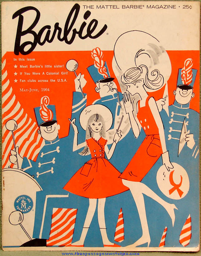 (5) Different ©1964 - ©1967 Mattel Barbie Toy Doll Character Magazines