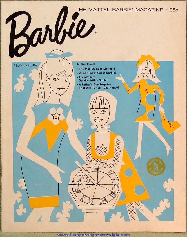 (5) Different ©1964 - ©1967 Mattel Barbie Toy Doll Character Magazines