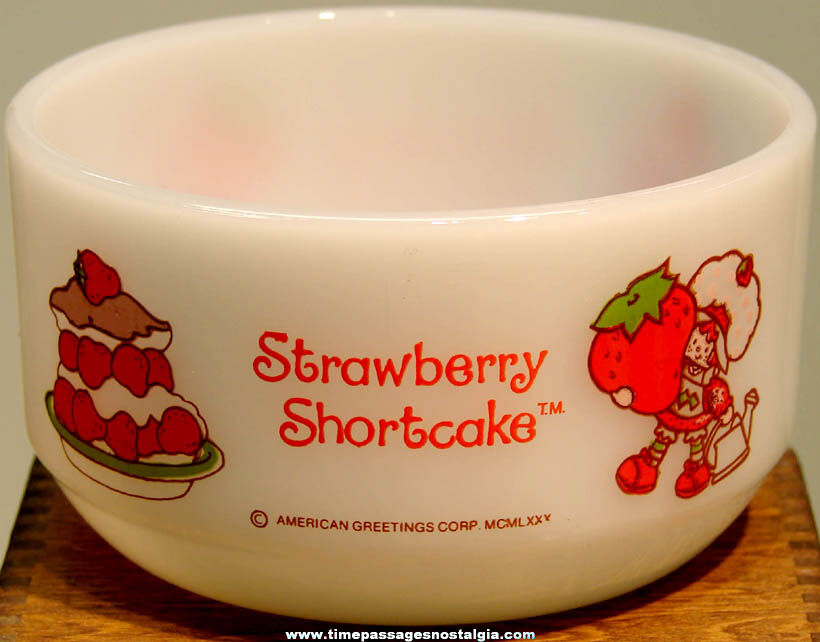 ©1980 American Greetings Corporation Strawberry Shortcake Character Glass Bowl