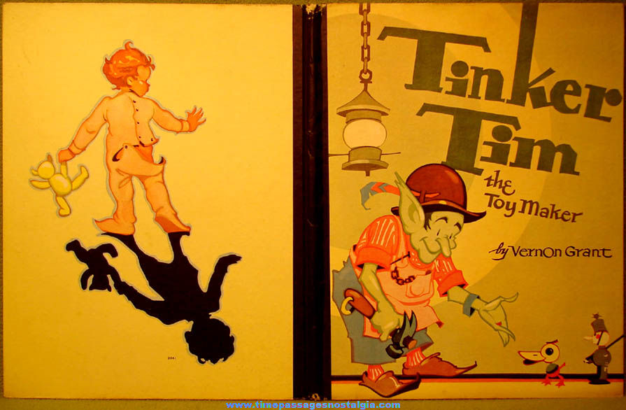 Colorful ©1934 Tinker Tim The Toy Maker Vernon Grant Book