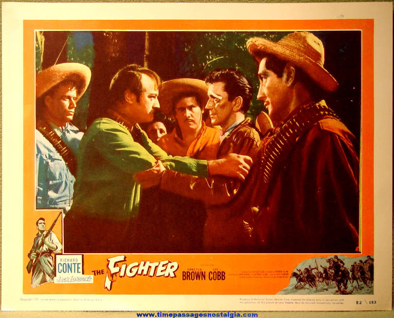 (7) Different 1952 The Fighter Movie Theatre Advertising Lobby Card Posters