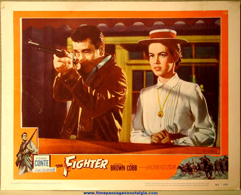 (7) Different 1952 The Fighter Movie Theatre Advertising Lobby Card Posters