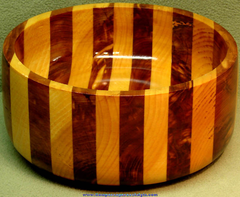 Maine State Prison Prisoner Woodworking Craft Art Bowl
