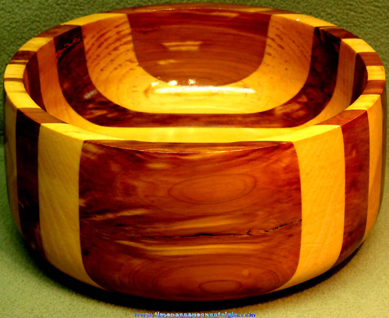 Maine State Prison Prisoner Woodworking Craft Art Bowl