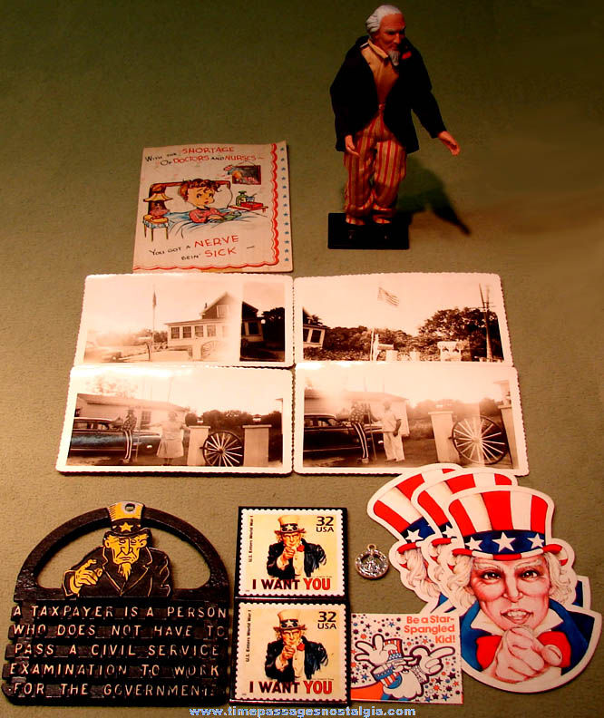 (14) Small United States Uncle Sam Character related Items