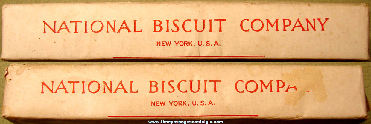 Early National Biscuit Company Nabisco Vanilla Cookie or Crackers Advertising Box