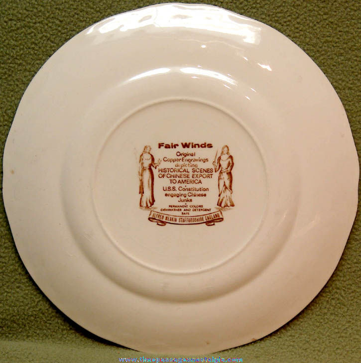United States Navy U.S.S. Constitution Fair Winds Historic Scenes Commemorative Plate