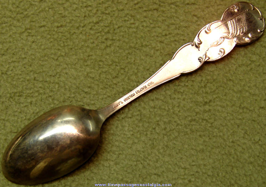 Old United States Navy Cruiser Ship U.S.S. Olympia Silver Plated Spoon