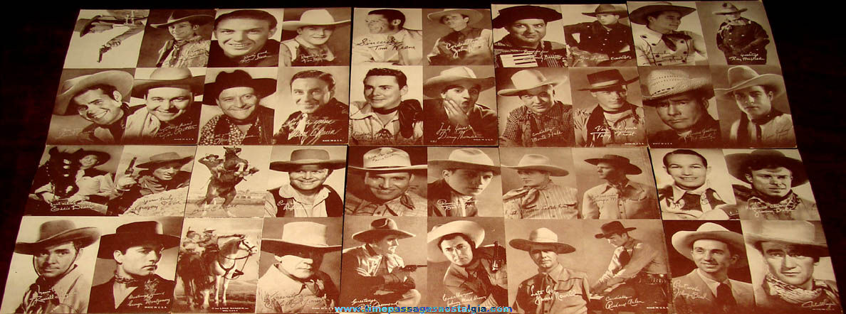(25) Different Old Western Cowboy Hero Movie Actor Arcade Cards