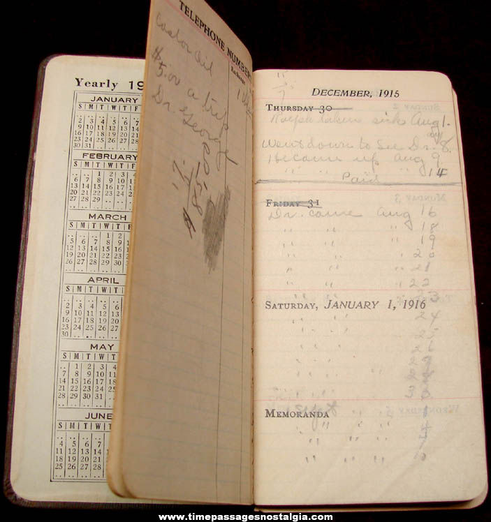 1916 C. S. Pierce Company Shoe Advertising Premium Calendar Diary Booklet