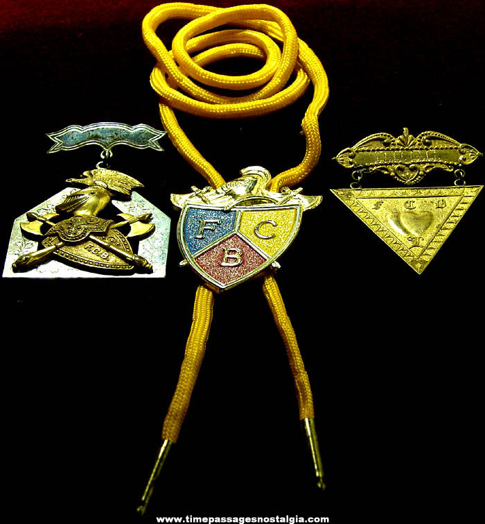 (3) Different Old Knights of Pythias Fraternal Organization Membership Items