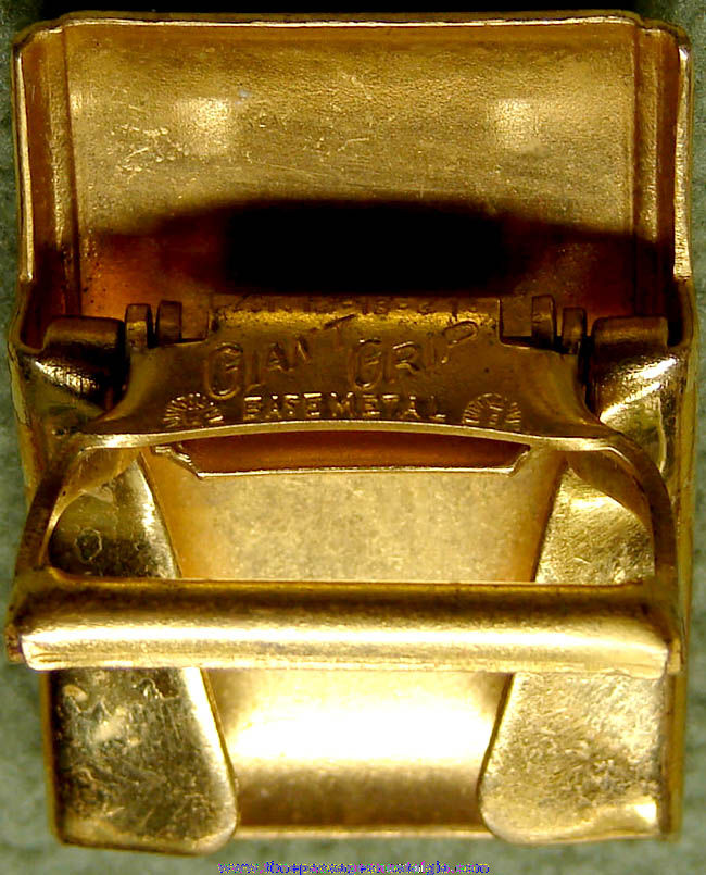 Old Bates Academy Lewiston Maine Advertising Souvenir Brass Belt Buckle