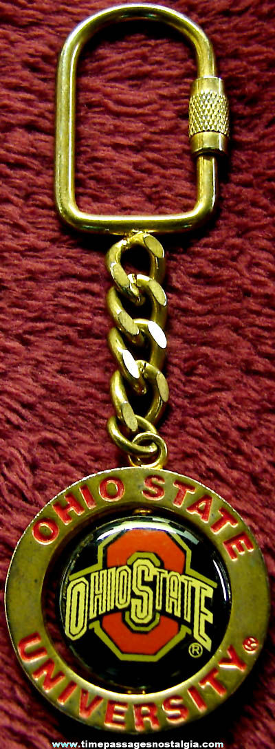 Ohio State University Advertising Souvenir Metal Swivel or Spinner Key Chain