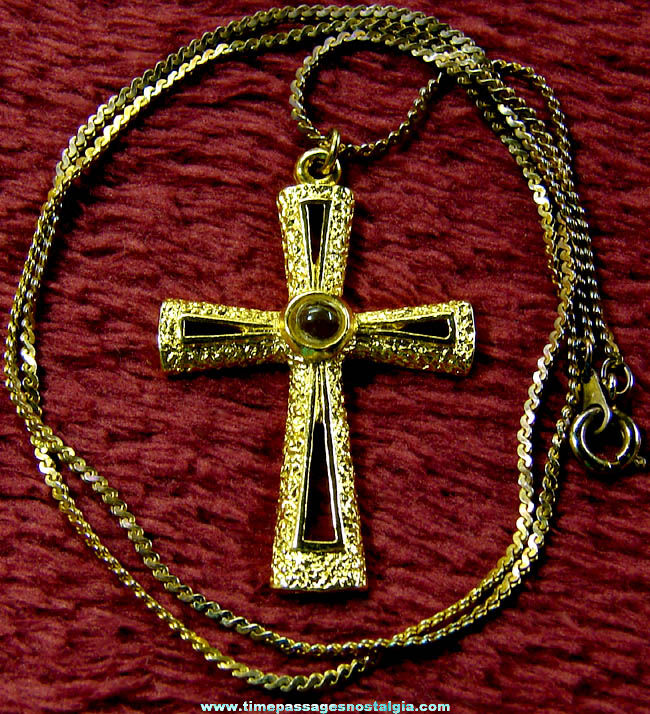 Necklace with Lord’s Prayer Stanhope Viewer Cross Pendant or Charm