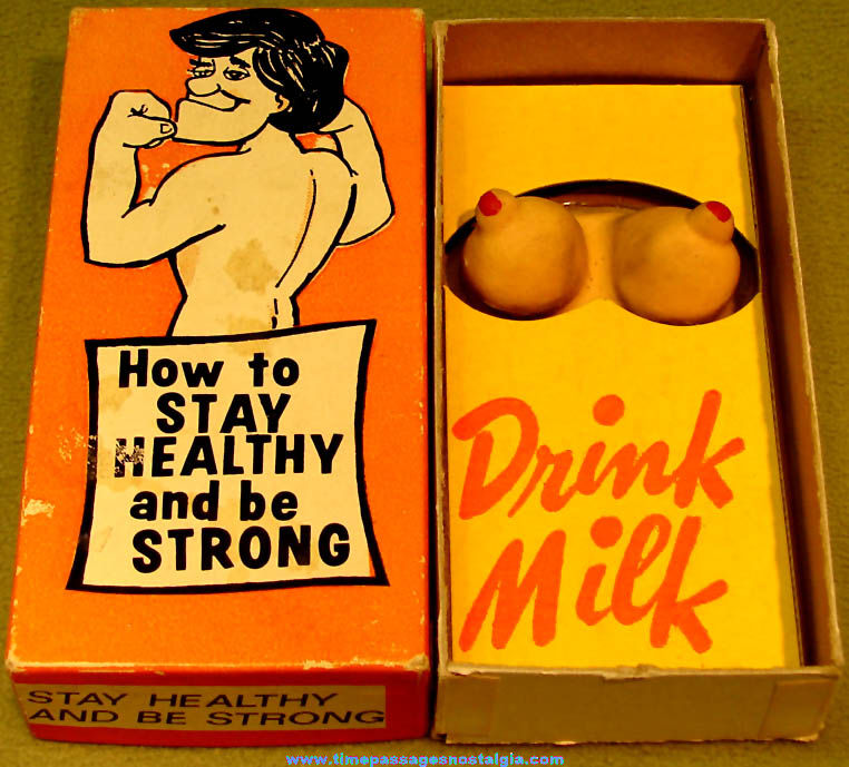 1982 Boxed Healthy & Strong Novelty Risque Joke Gag Gift