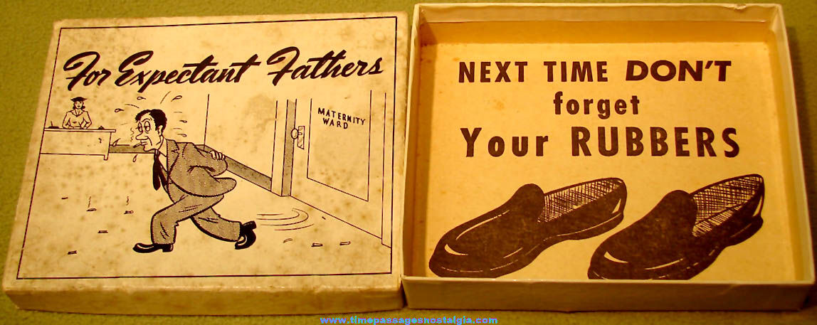 Old Boxed Expecting Father Novelty Risque Joke Gag Gift