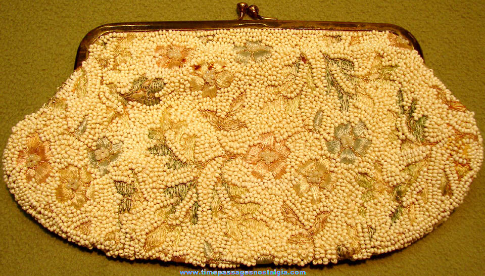 Old Jolle’s Original Beaded & Embroidered Flower Purse