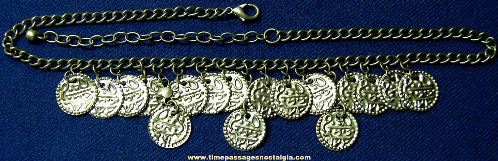 Old Unknown Middle Eastern Coin Charm Jewelry Necklace