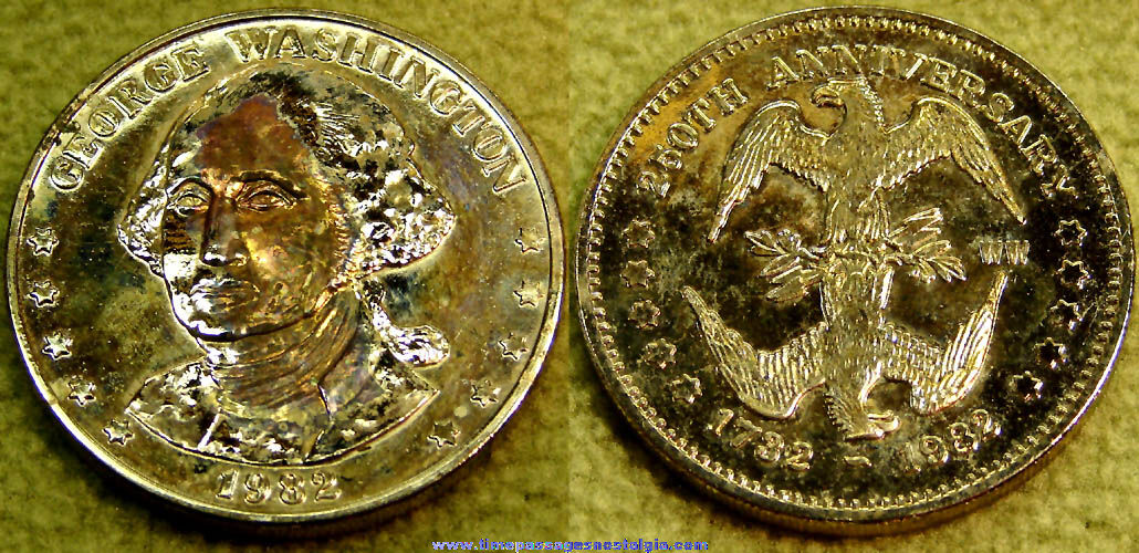 1982 United States President George Washington Double Eagle Commemorative Token Coin