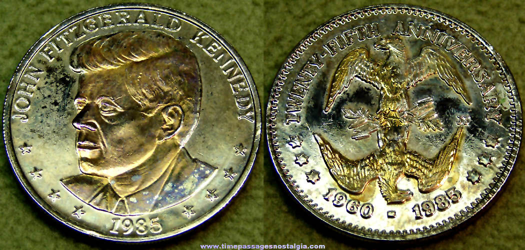 1985 United States President John F. Kennedy Double Eagle Commemorative Token Coin
