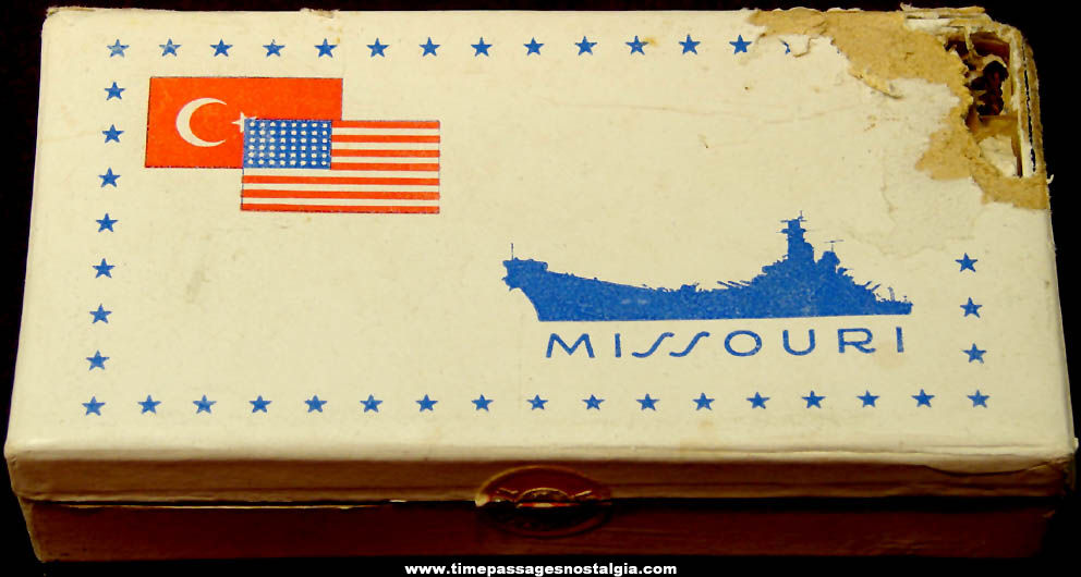 1946 Unused Box of U.S.S. Missouri (BB-63) Sailor Gifted Turkish Cigarettes