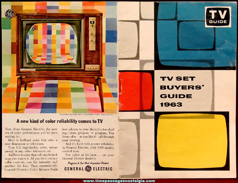 1963 TV Guide Television Set Buyers’ Guide and Advertising Booklet