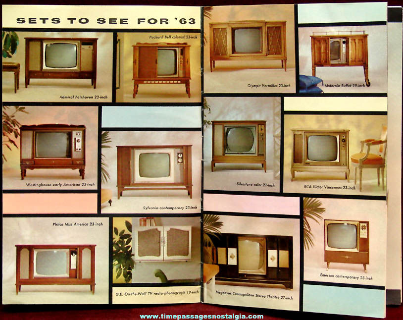 1963 TV Guide Television Set Buyers’ Guide and Advertising Booklet