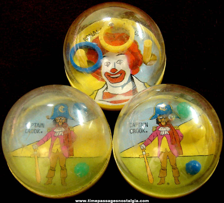 (3) 1979 McDonald’s Restaurant Advertising Character Toy Dexterity Puzzles