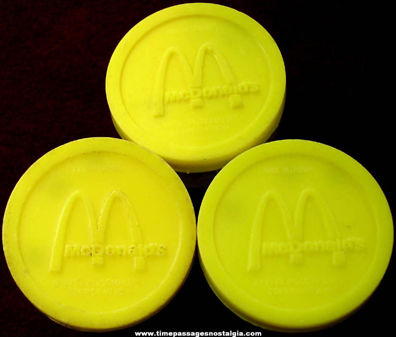 (3) 1979 McDonald’s Restaurant Advertising Character Toy Dexterity Puzzles