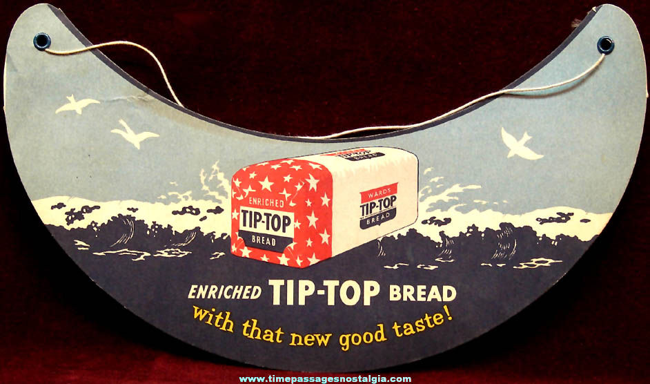 ©1955 Wards Tip Top Bread & Cakes Advertising Premium Sun Visor