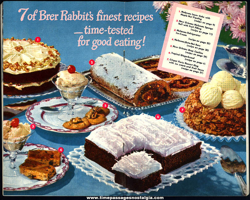 ©1948 Brer Rabbit New Orleans Molasses Advertising Premium Recipe Cook Book