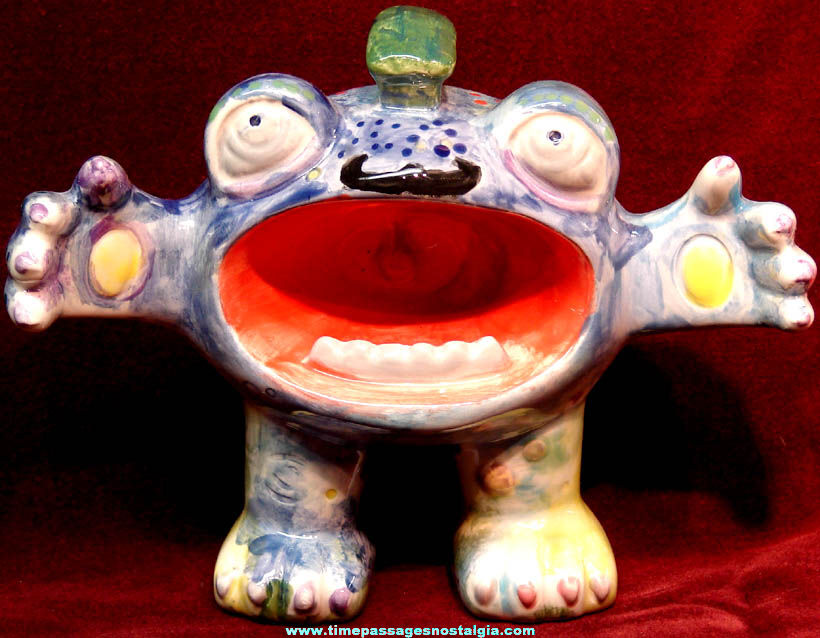 Colorful Unknown Alien Creature or Monster Character Ceramic Figurine