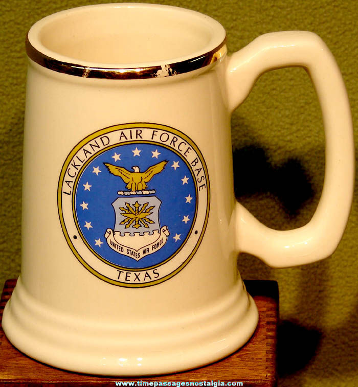 Lackland Air Force Base Texas Advertising Souvenir Ceramic Mug
