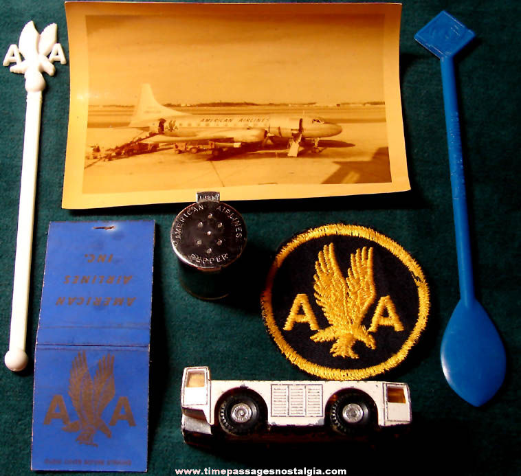 (7) Different Small Old American Airlines Advertising Items