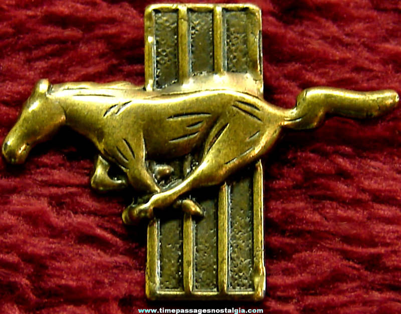 Old Metal Ford Mustang Advertising Premium Horse Logo Jewelry Pin