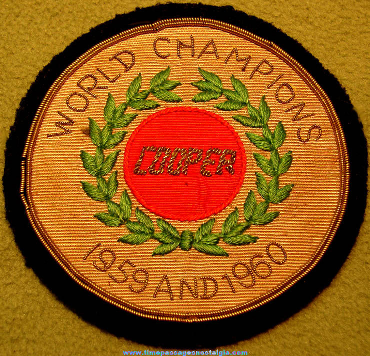 Old Cooper Auto Racing Champion Advertising Embroidered Cloth Patch